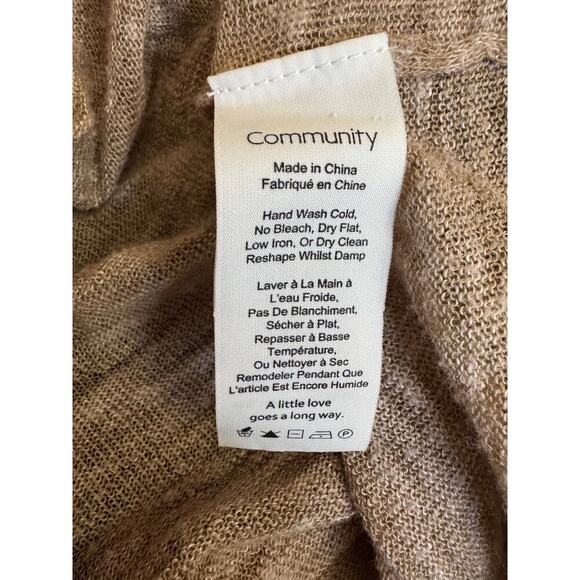 Community Sheer Brown Cardigan - Size Small - Picture 8 of 8